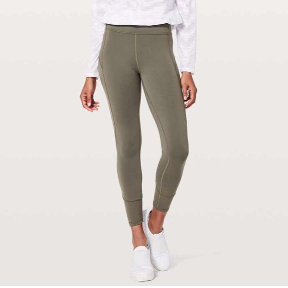 Lululemon In Movement 7/8 Tight *Everlux 25" in Sage
